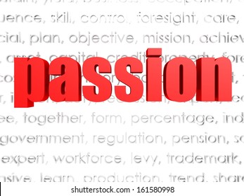 Passion word cloud