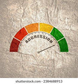 Passive aggressive behavior meter scale. Psychological health monitor