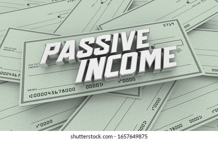 Passive Income Earn Easy Extra Money Additional Side Job Investment 3d Illustration