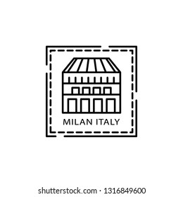 Passport Stamp, Visa, Milan, Italy Icon. Element Of Passport Stamp For Mobile Concept And Web Apps Icon. Thin Line Icon For Website Design And Development