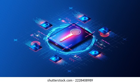 Passwordless Login with Passkey Concept - Authentication and Login Credentials that Remove the Need for Passwords - 3D Illustration