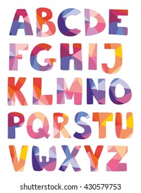 Pastel Alphabet Letters Isolated On White Stock Illustration 430579753 ...