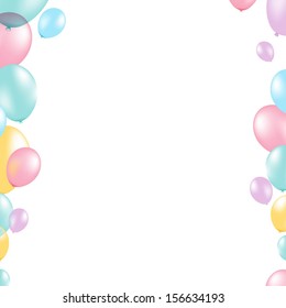 Pastel Balloon Border