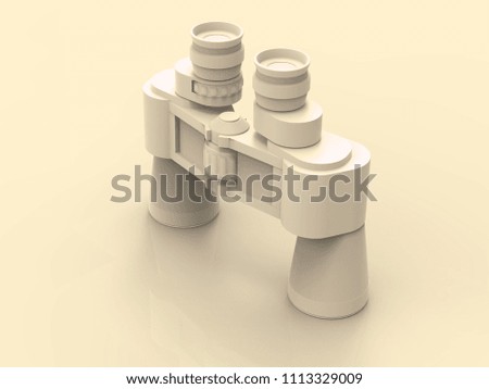 Pastel Binoculars 3D Render