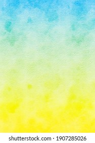 Pastel Blue And Yellow Watercolor Paper Background Image For Graphic Design