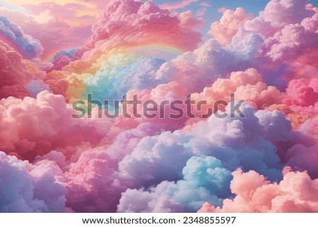Pastel Cloud Background, Cotton Candy Clouds, Rainbow Cloud Background, Cloud Background