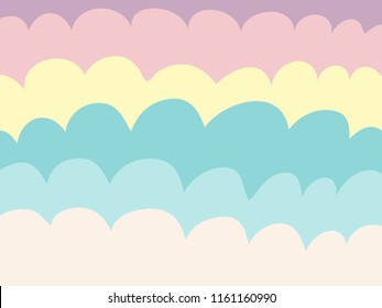 Pastel Cloud Background Illustration Stock Illustration 1161160990