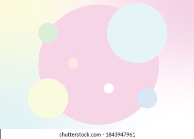 Pastellfarbige Kreise auf pastellfarbigem Hintergrund
