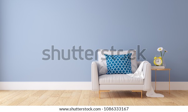 Pastel Color Modern Room Interior Designlight Stock