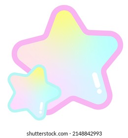 Pastel Fancy Star Illustration Material