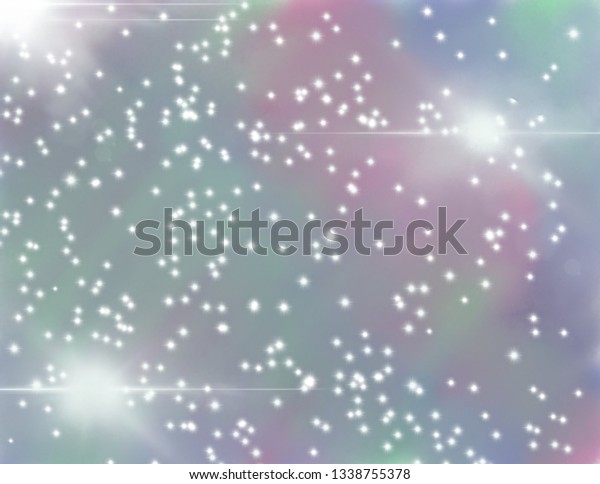 Pastel Fantasy Galaxy Background Pastel Green Stock Illustration