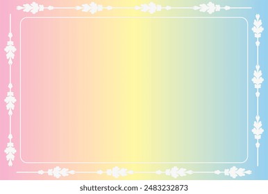 Pastel Gradient Background with elegant frame, template for invitations, leaflets and greeting cards. Vector illustration. Gradient background, Print - Powered by Shutterstock