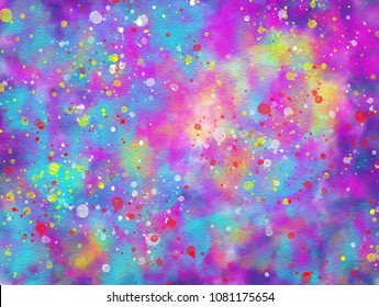 Galaxy Sparkle Glitter Rainbow Unicorn Wallpaper