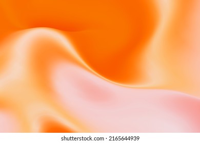 Pastel orange wavy blur texture. Abstract hologram liquid gradient background 3d rendering Stockillustration