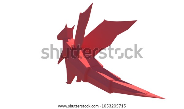 Pastel Paper Dragon Stock Illustration 1053205715