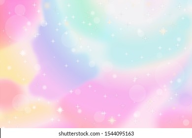 Pastel Rainbow Background Stars Bubbles Stock Illustration 1544095163 ...