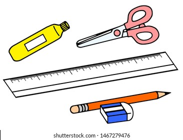 Pastes For Stationery Or Household Purposes
Paste, Scissors, Cutting Pencil, Eraser, Illustration, Clipart, Cartoon, Icon, Stationery, Set, Writing Instrument
