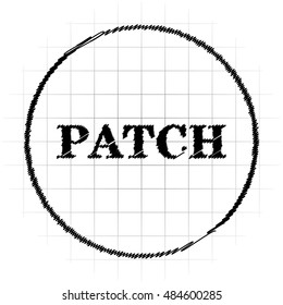 Patch icon. Internet button on white background.