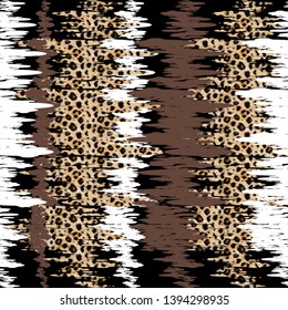 patchwork, abstract leopard pattern, geometric leopard, tekstile design