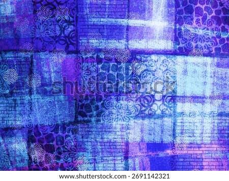 patchwork digital paper with grunge textures