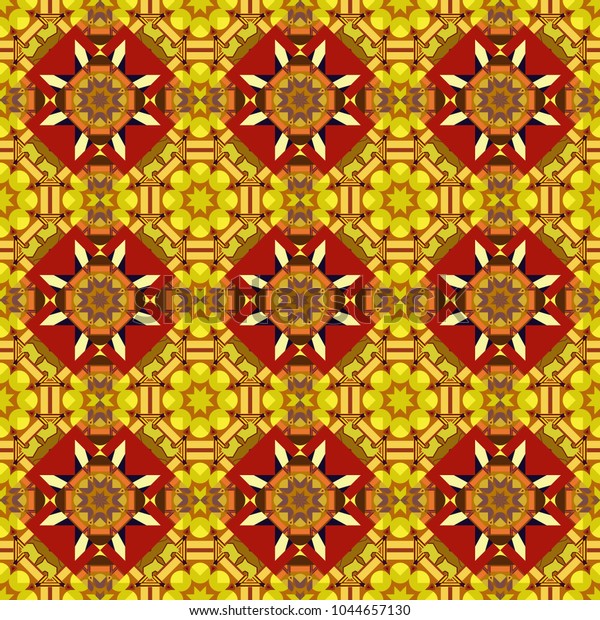red and yellow quilt