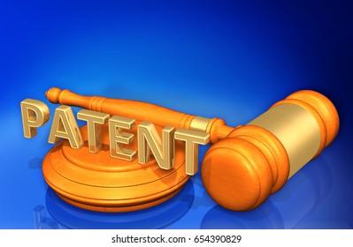 Patent Law Concept 3D Illustration
