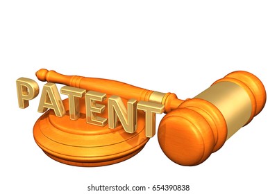 Patent Law Concept 3D Illustration
