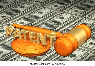 Patent Law Concept 3D Illustration
