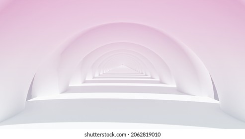 Path Endless Futuristic Architecture Infinite Tunnel Stock Illustration ...