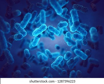 Pathogenic Bacteria , Germ infection and Epidemic bacterial disease, 3d illustration