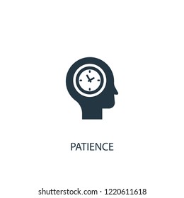 Patience Icon. Simple Element Illustration. Patience Concept Symbol Design. Can Be Used For Web And Mobile.
