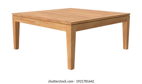 Patio Coffee Table 3D Illustration On White Background