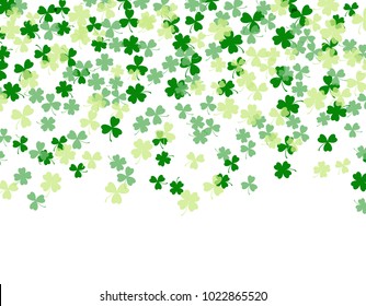 Clover Leaf Flat Design Green Backdrop Stock Vector (Royalty Free ...