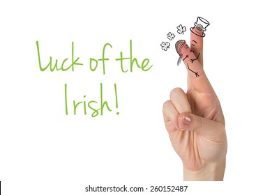 Patricks Day Fingers Against Luck Of The Irish