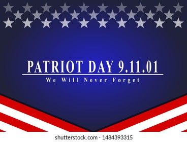 Patriot Day September 11 2001 Banner Stock Vector (Royalty Free) 1155010522