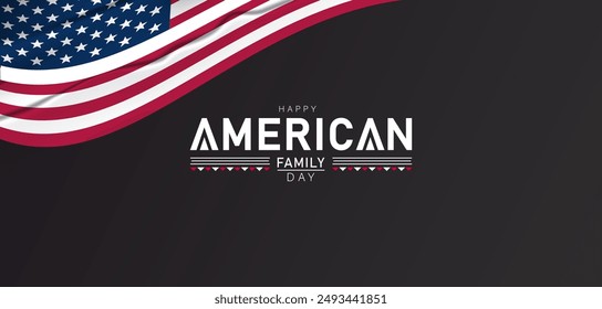 Patriotic American family day background featuring a flag and text, ideal for festive occasions - Powered by Shutterstock