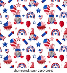 Patriotic seamless pattern, USA independence day - Powered by Shutterstock