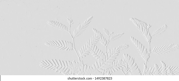 Pattern of abstract leaves,embossed leaves
