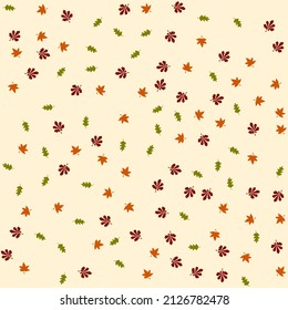 Pattern autumn leaves pattern bright variant