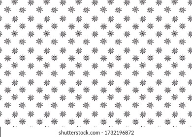 Pattern Background With Covid Elements. Covid Pattern Background.