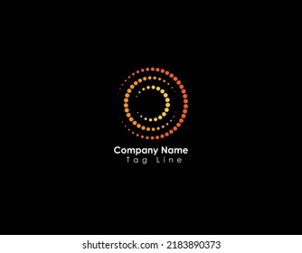 pattern circular logo design letter