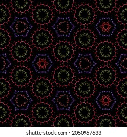 Pattern With Colorful Concept And  Morroco Style