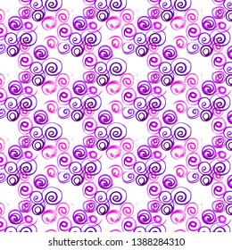 pattern curls purple, spirals paint