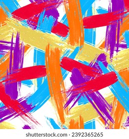 pattern design with colorful brush effect.