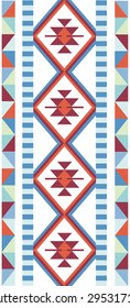 Blue Theme Middle Eastern Rug Pattern Stock Vector (Royalty Free ...