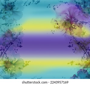 pattern for evening dresses and background shadow gradient   flowers