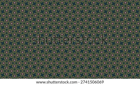 A pattern of hexagons in a blue and yellow color scheme. The pattern is repeated over and over