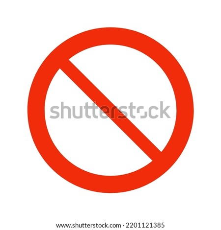 A pattern logo design prohibited on a white background 