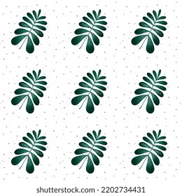 Pattern Minimal Leaf Decoration's Watercolor Style