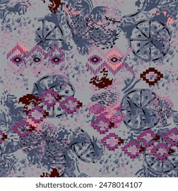 Pattern Motif 51 in grey